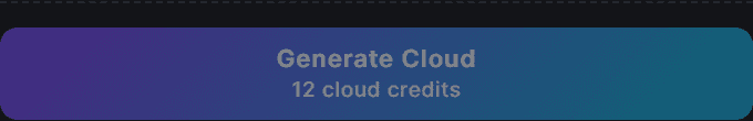 The Generate Cloud button showing the credit cost